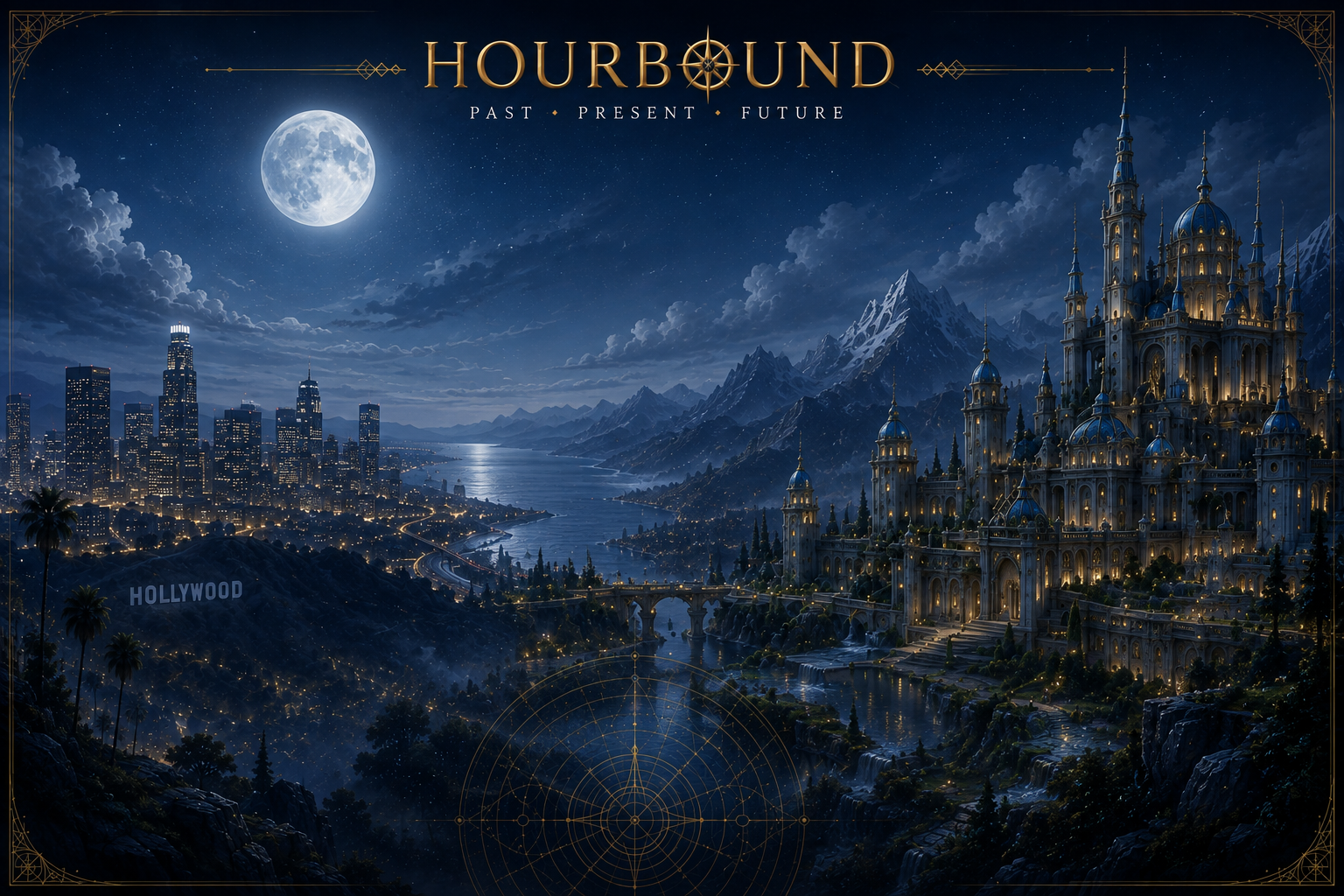 HourBound: Los Angeles and Vraeccathae joined across time.